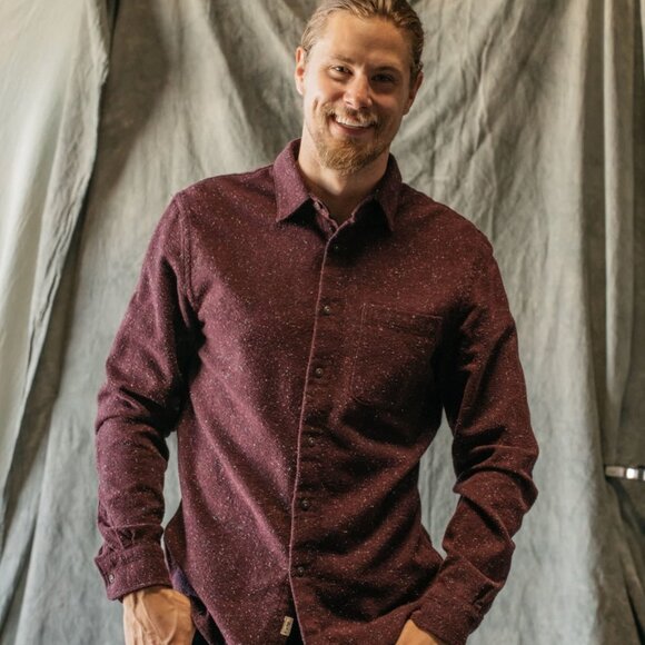 Kato Ripper Shirt in Bordeaux Speckle XL - Picture 2 of 6